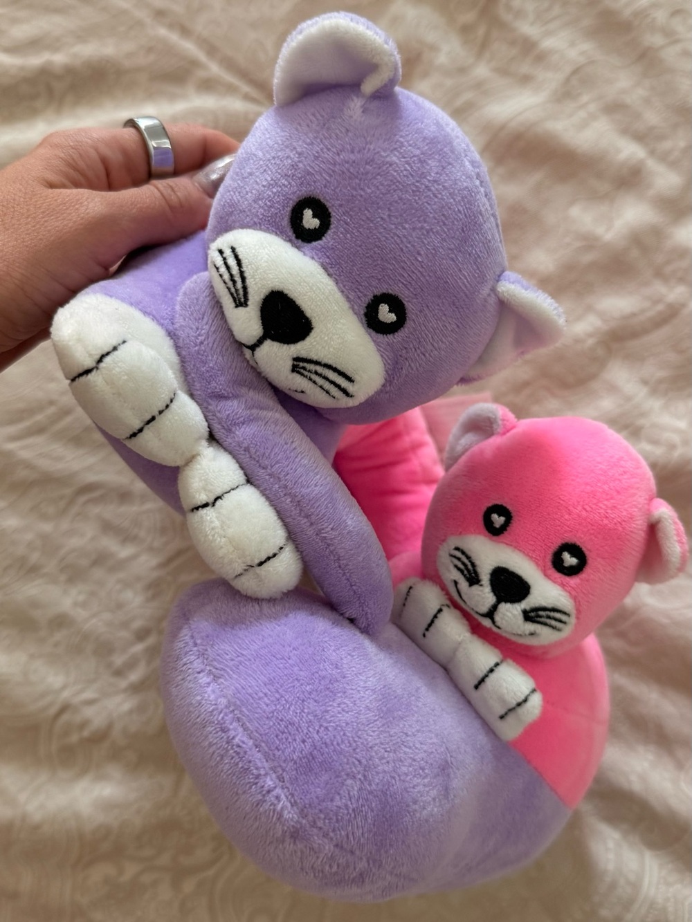 Plane travel pillow - Lavender & Pink